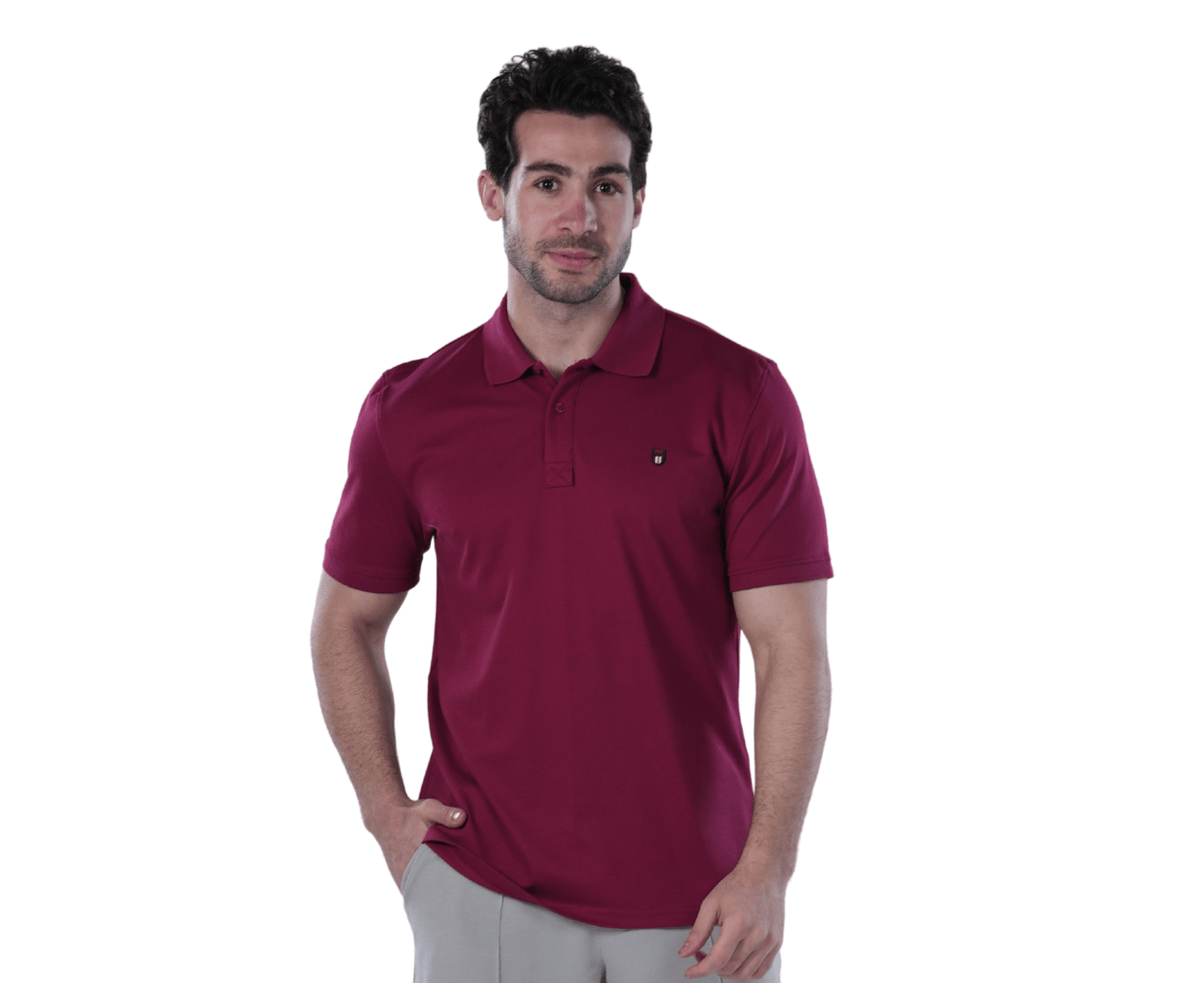 Men's Classic Fit Polo Shirt - Red Cotton