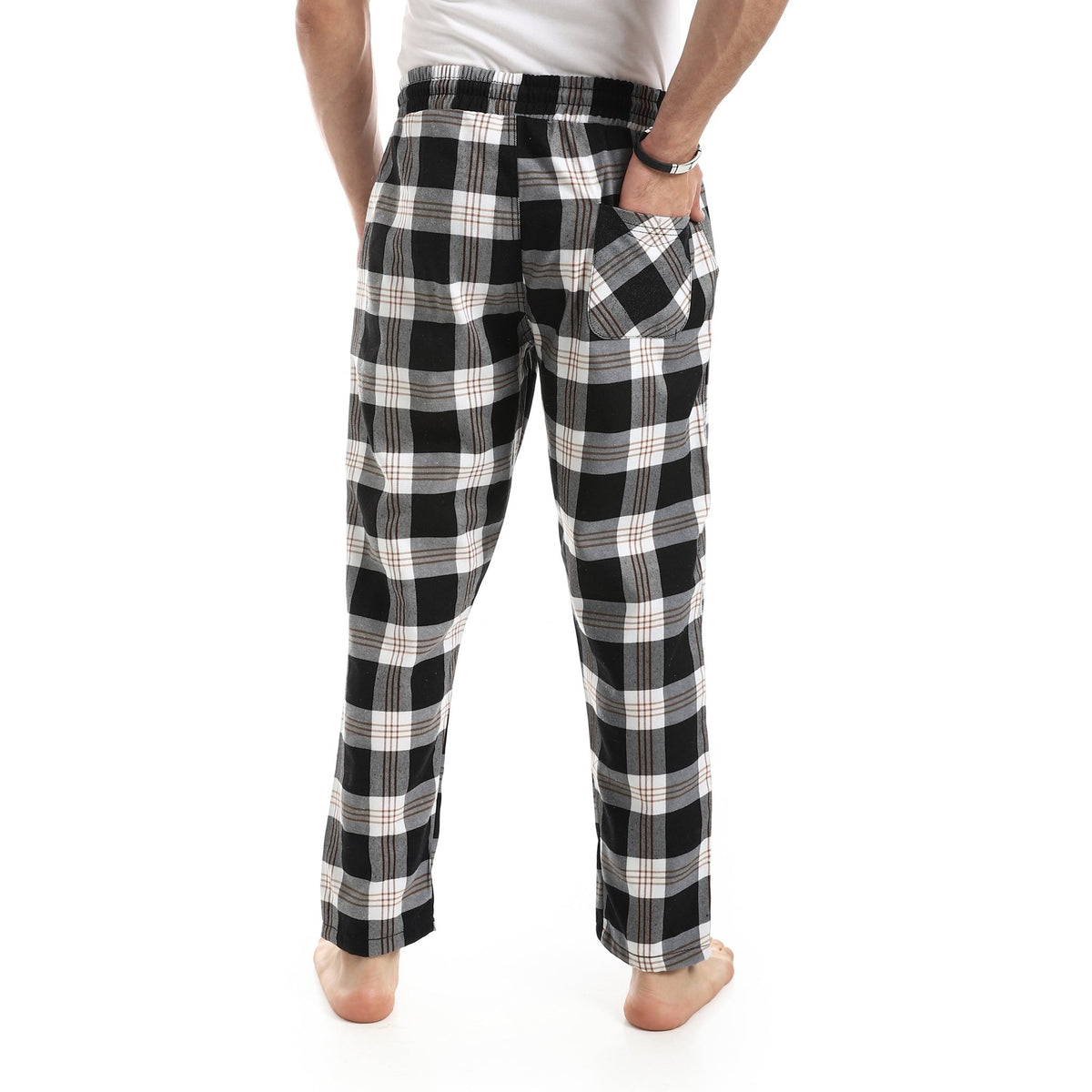 Men’s Classic Plaid Pajama Pants - Red Cotton
