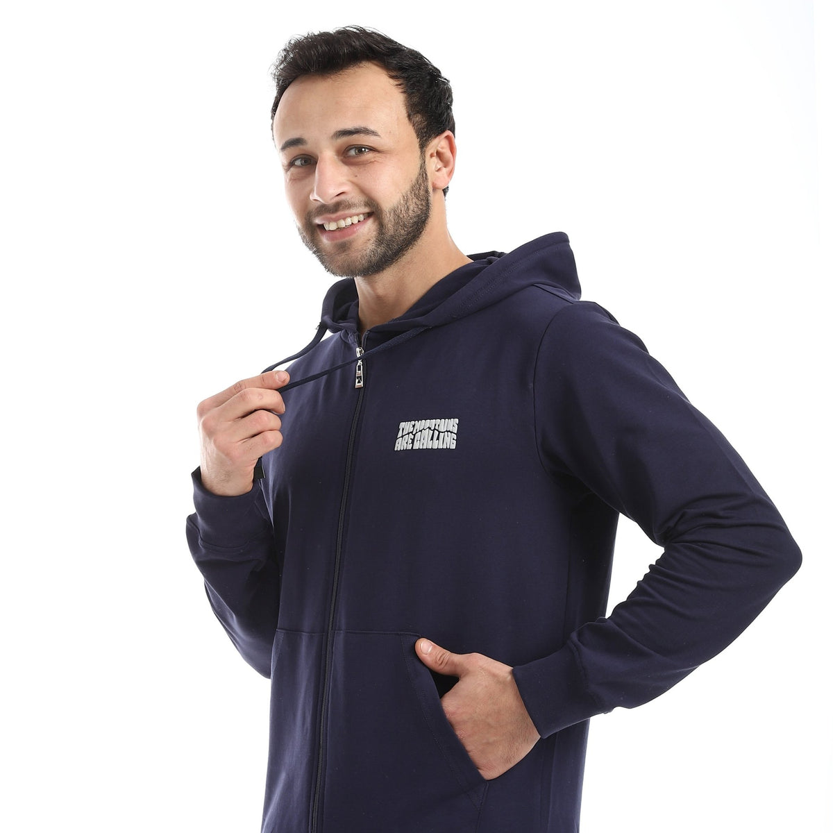 Men’s Full-Zip Fleece Hoodie & Jogger Set - Red Cotton