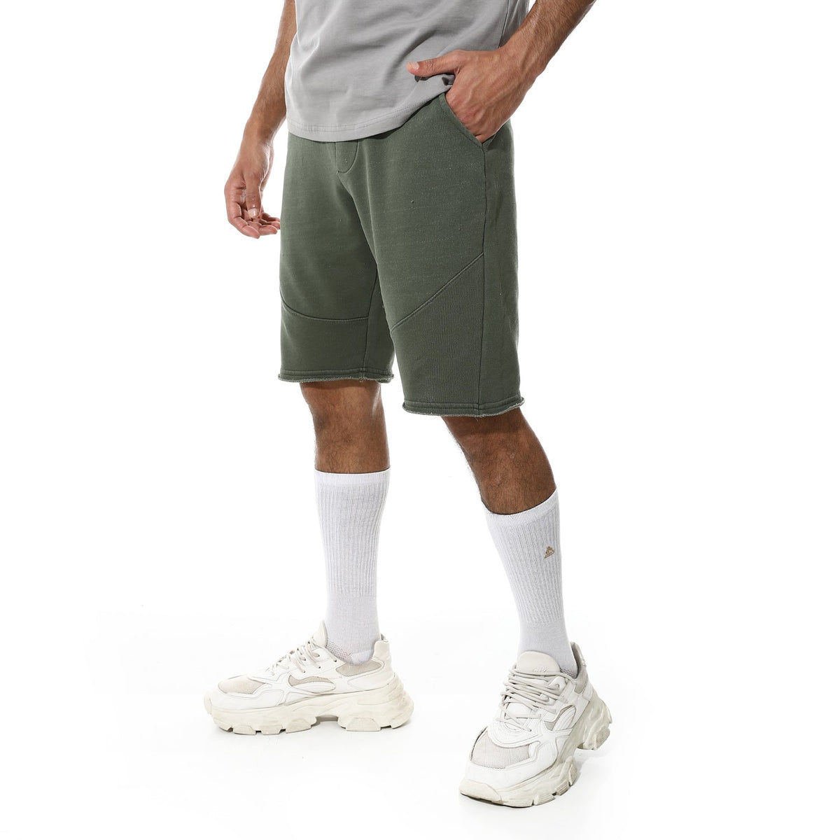 Men’s Garment-Dyed Cotton Shorts - Red Cotton