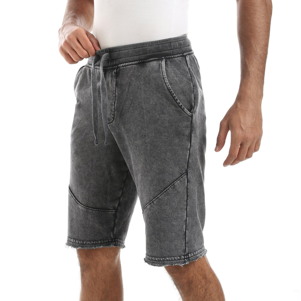 Men’s Garment-Dyed Cotton Shorts - Red Cotton