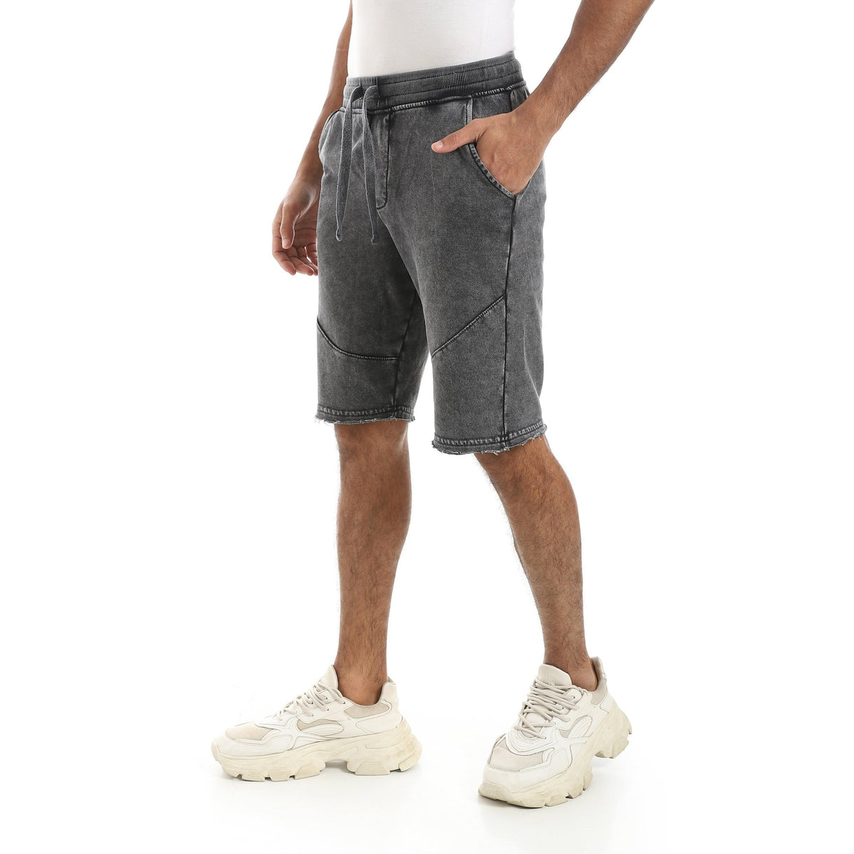 Men’s Garment-Dyed Cotton Shorts - Red Cotton