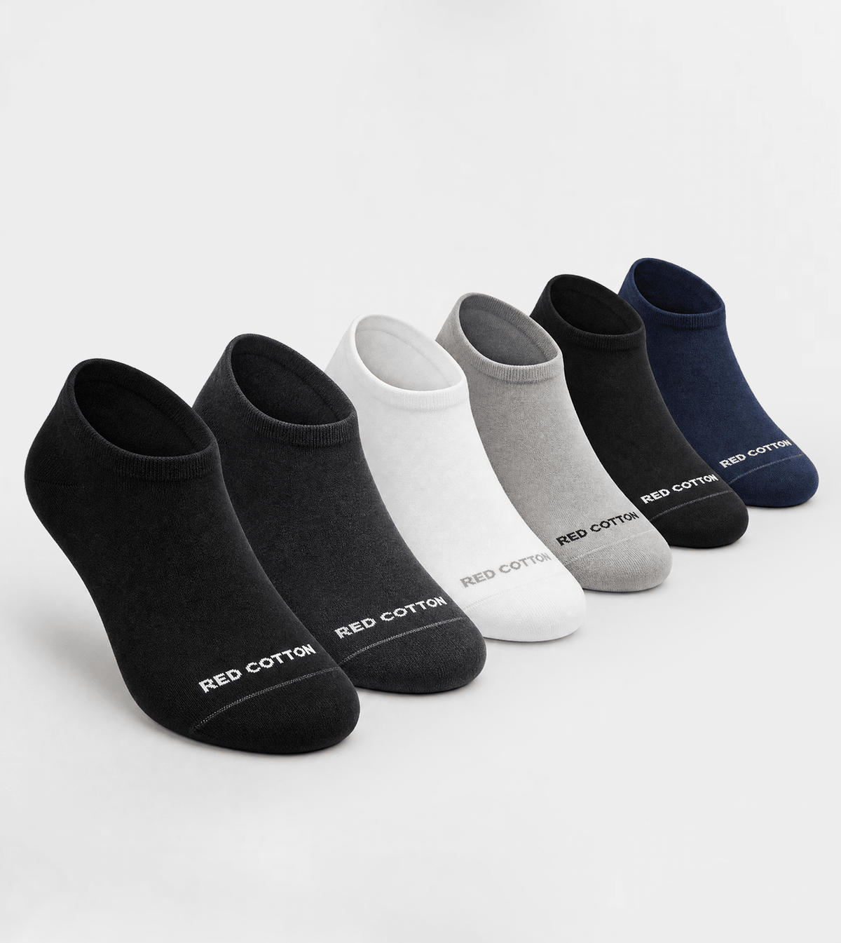 Men's Sock Set (6 Pairs) - Red Cotton