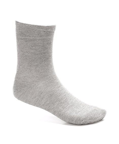 Men's Soft and Cozy Classic Socks - Perfect For Everyday Wear - Grey - Red Cotton