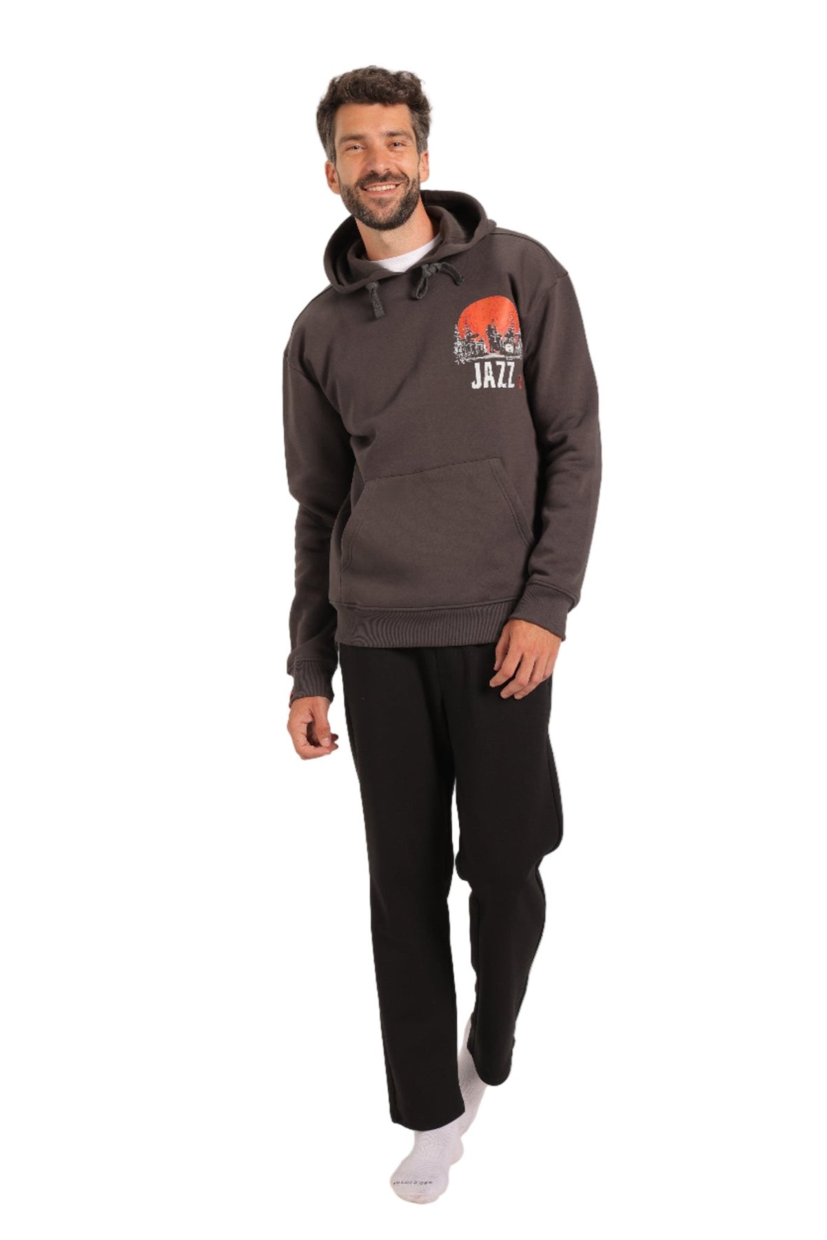 Printed Hoodie Red Cotton - Red Cotton