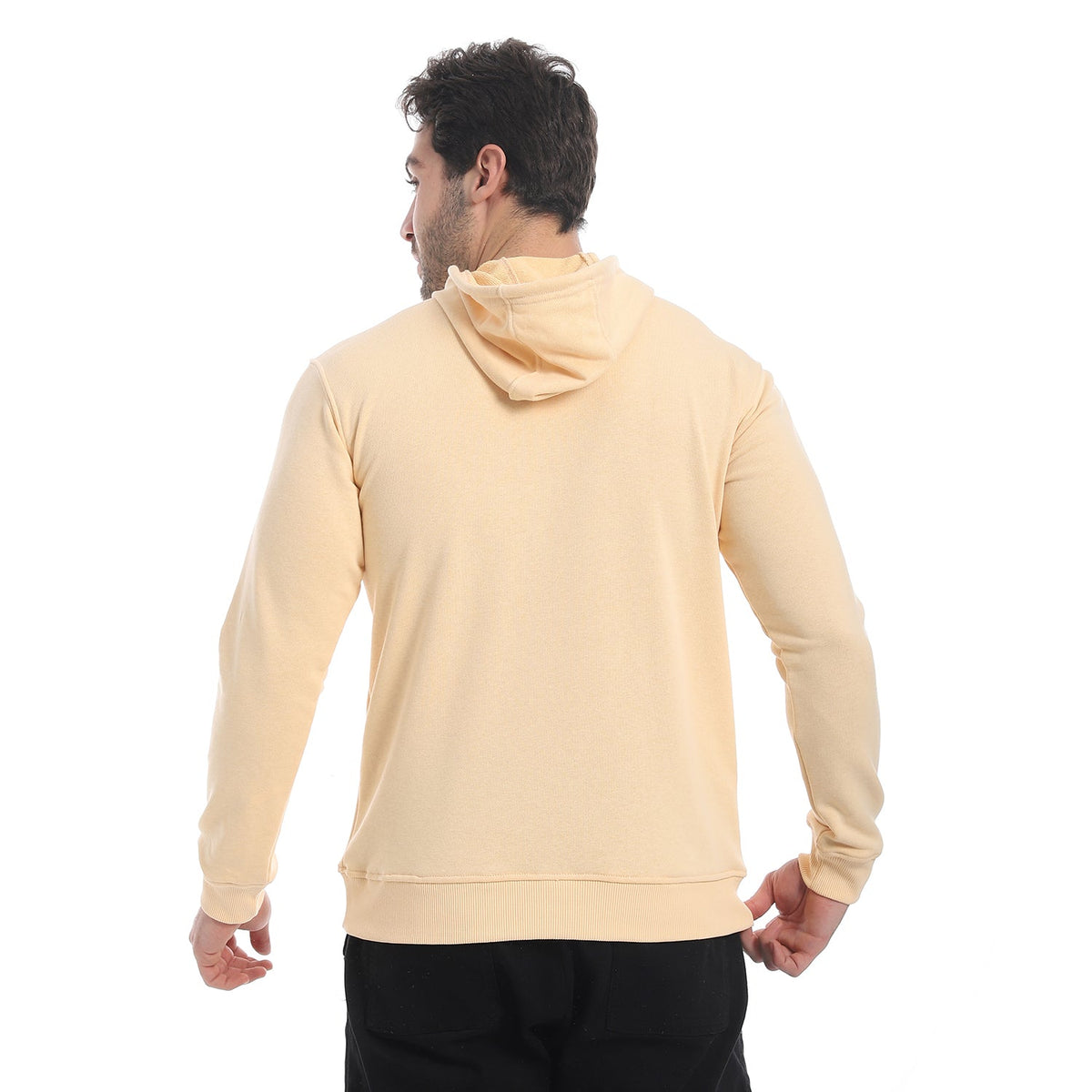 Red Cotton Hoodie With Printed - Simon - Red Cotton