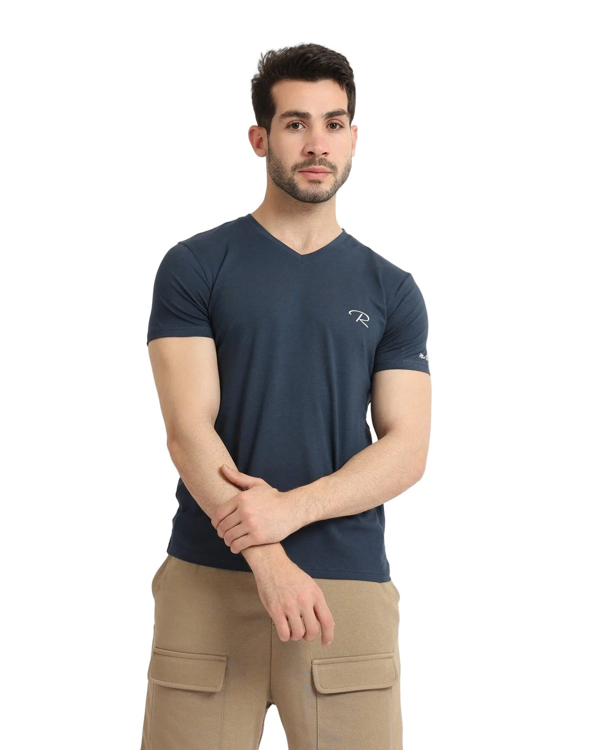 Short Sleeves Undershirt For Men Requral Fit - Red Cotton