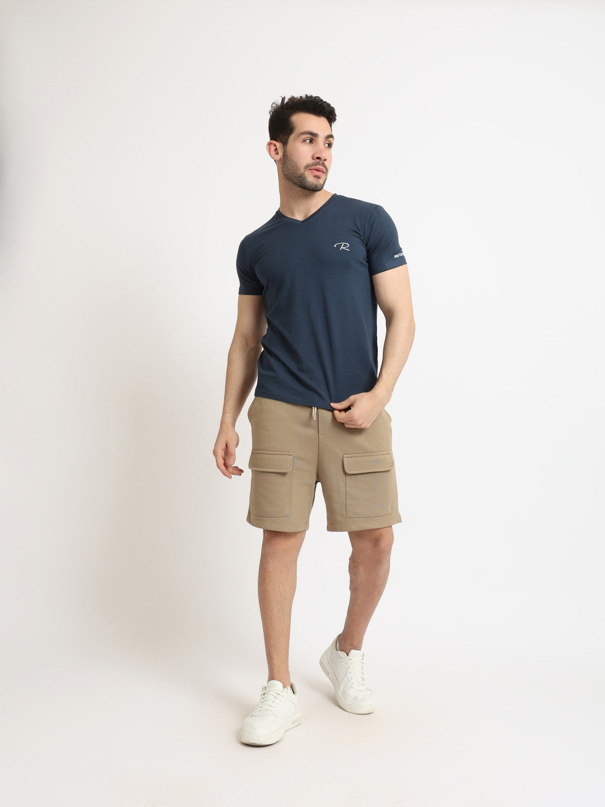 Short Sleeves Undershirt For Men Requral Fit - Red Cotton