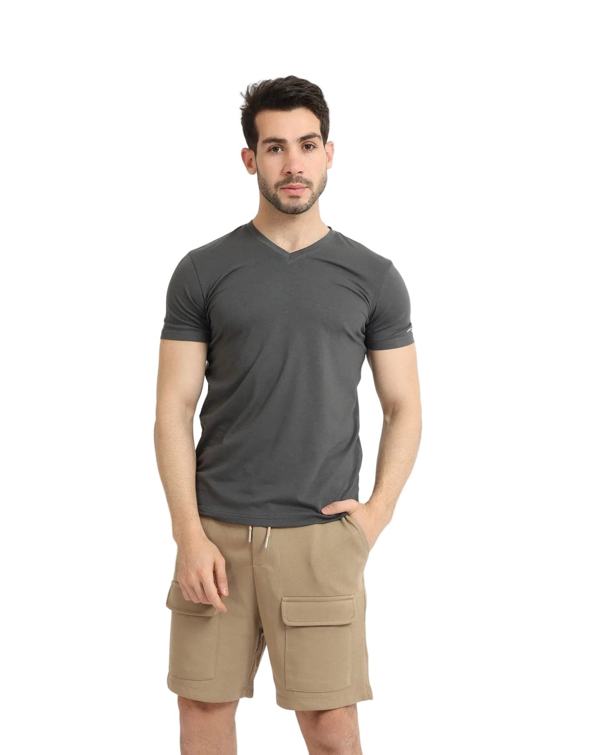 Short Sleeves Undershirt For Men Requral Fit - Red Cotton