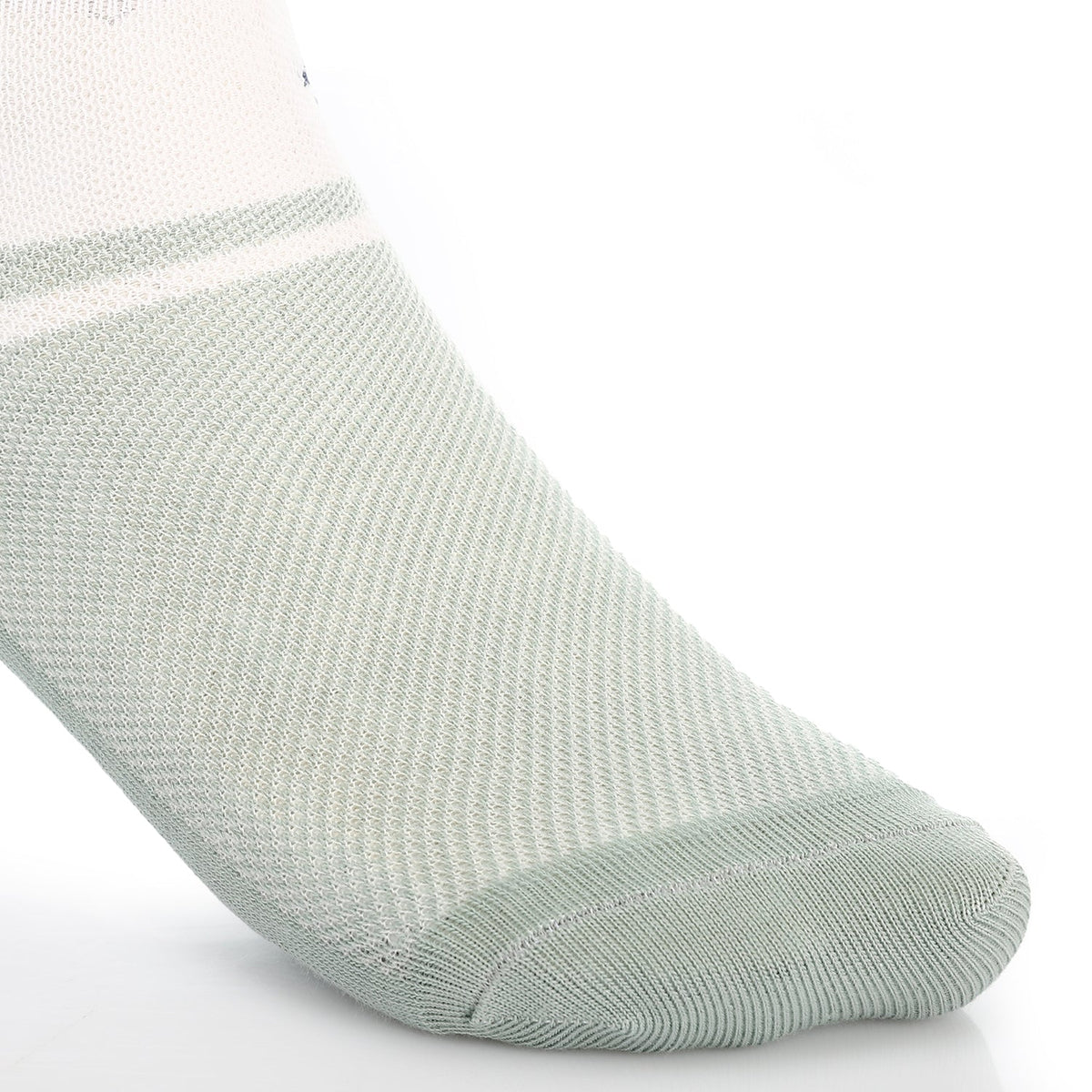 Socks For Girl - Simple, Elegant - Mint & White - Red Cotton