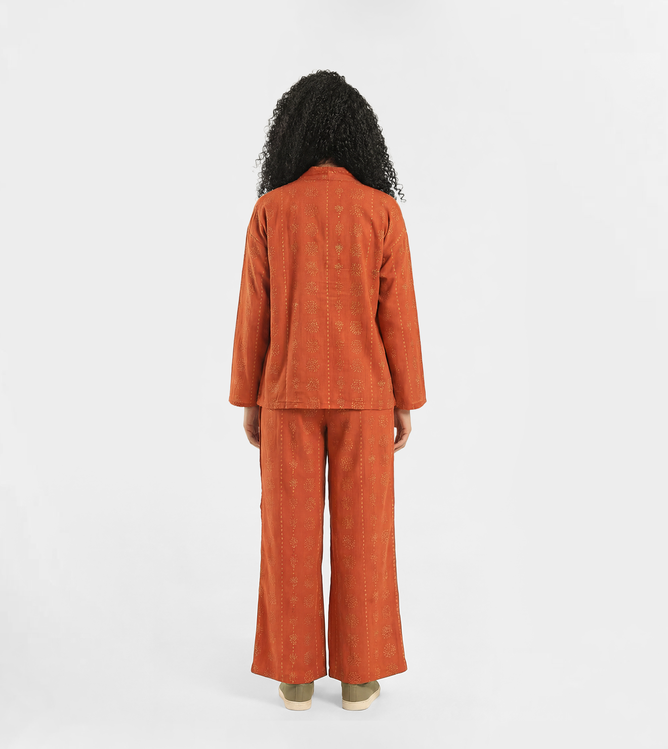 Women Set Belted Kimono Top & Wide-Leg Pants