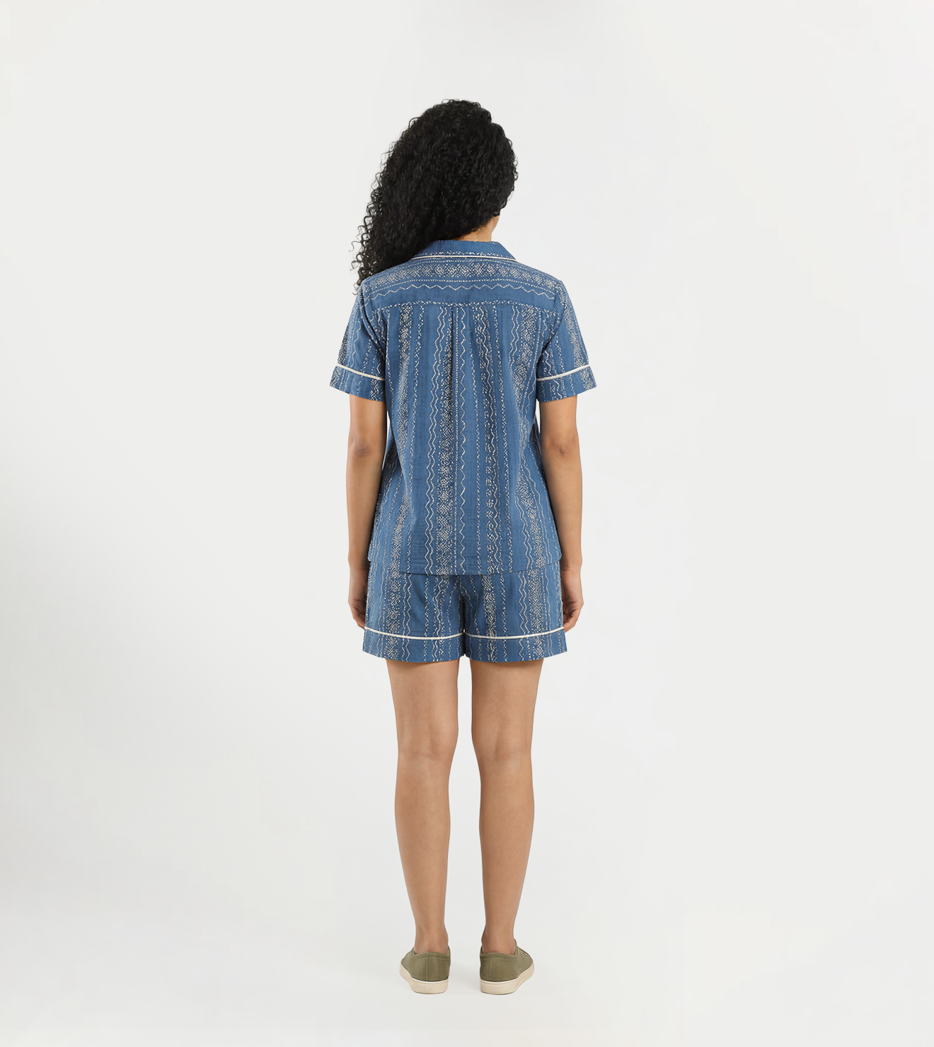 Women short-sleeved pajama set with shorts