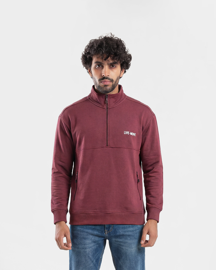 Men "LIVE-MOVE" Quarter-Zip Sweatshirt
