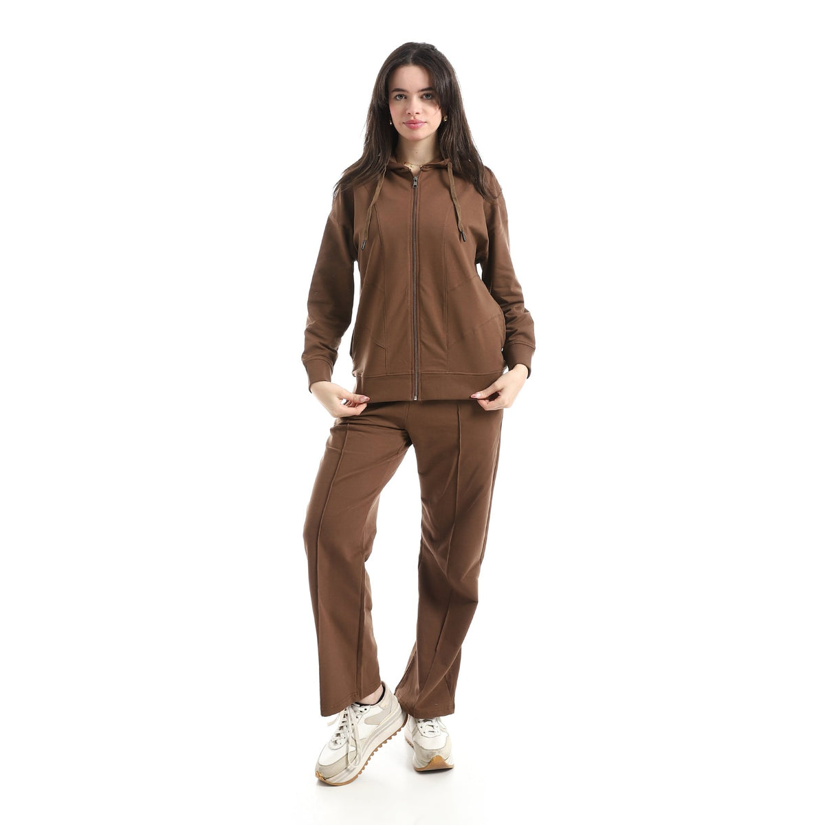 Women’s Active Tracksuit - Red Cotton