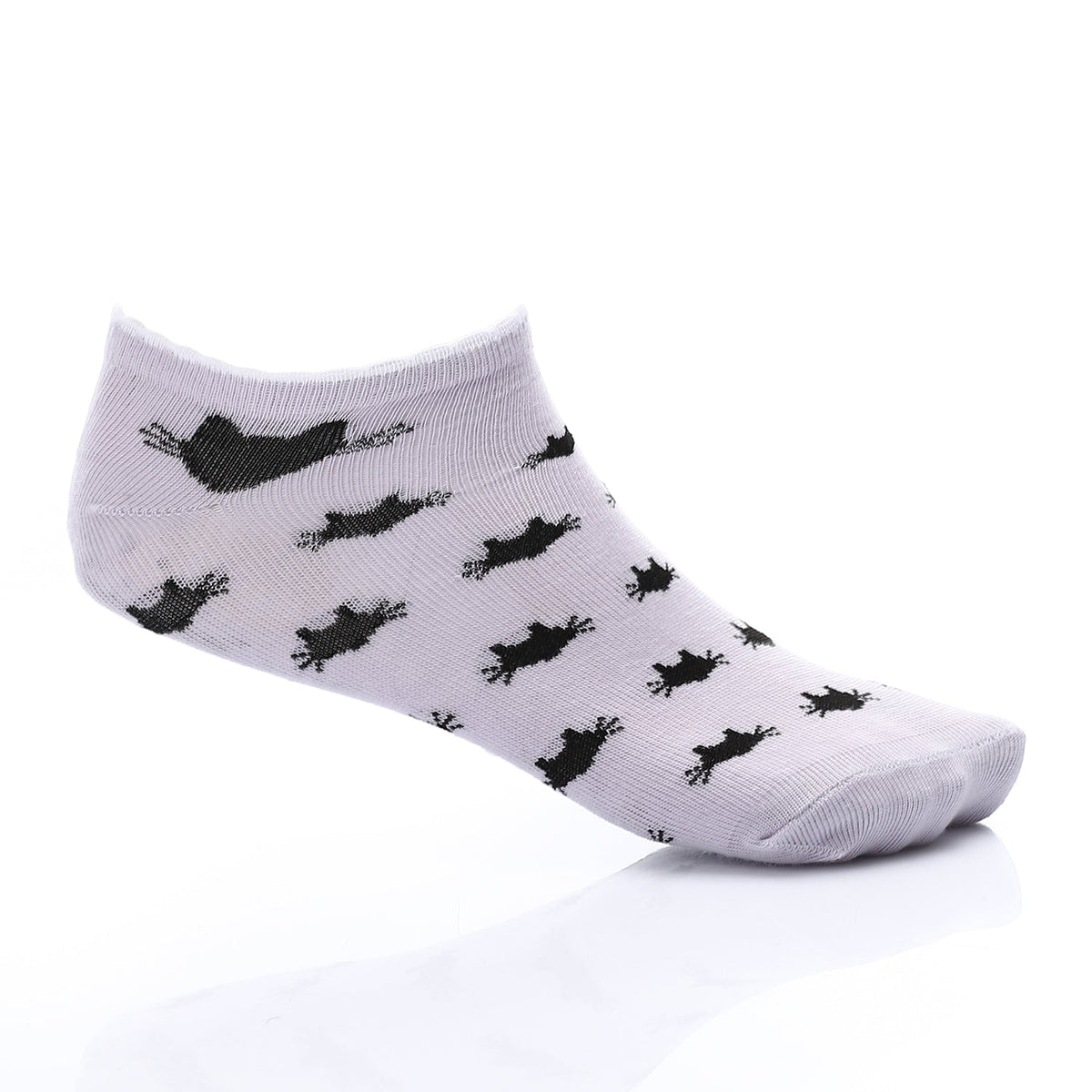 Women's Ankle Socks - Low-Cut - Purple - Red Cotton