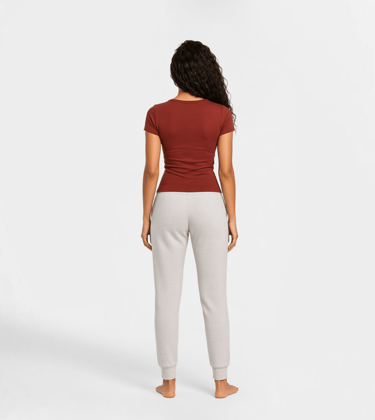 Women’s Basic Burgundy T-Shirt - Red Cotton