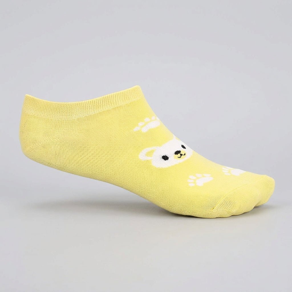 Women’s Mint No-Show Socks - Red Cotton