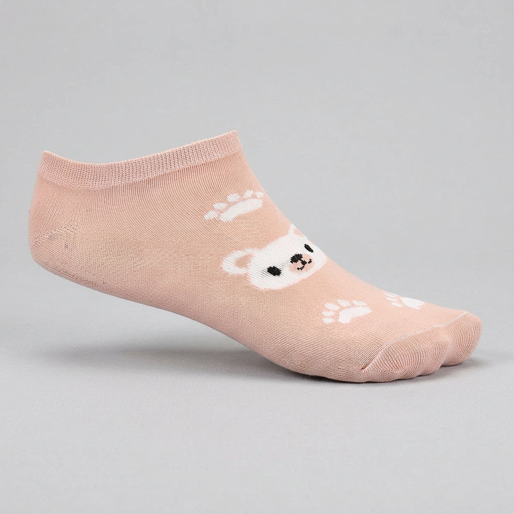 Women's No Show Socks - Kashmir - Red Cotton