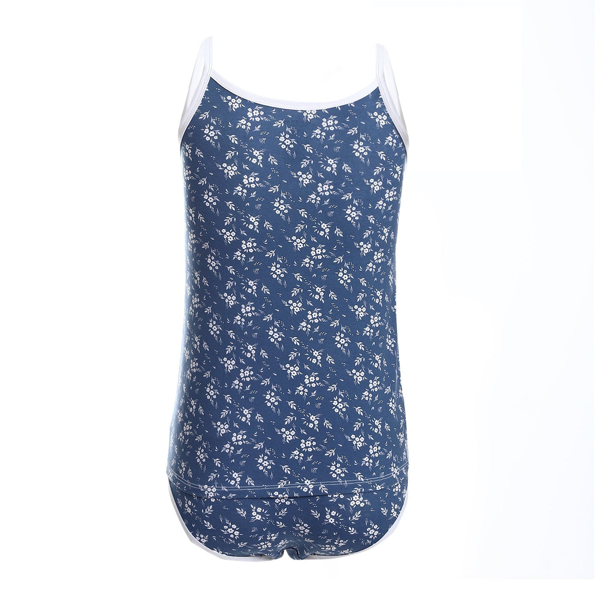 Women's Set Printed Strap - Top and Panty - Red Cotton