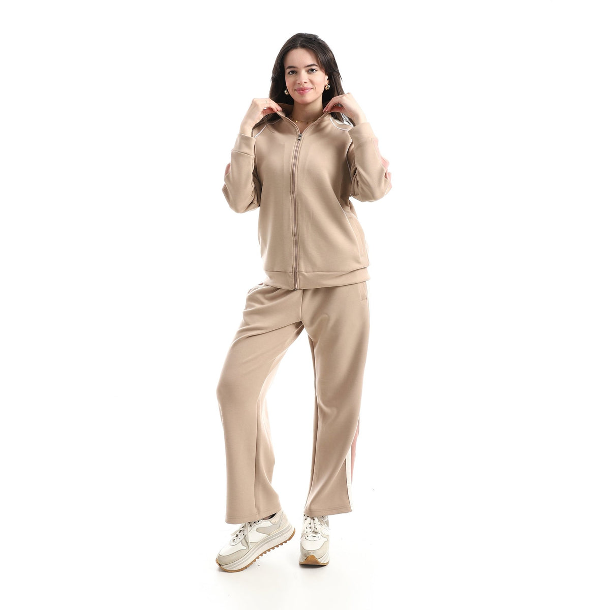 Women’s Signature Striped Active Set - Red Cotton