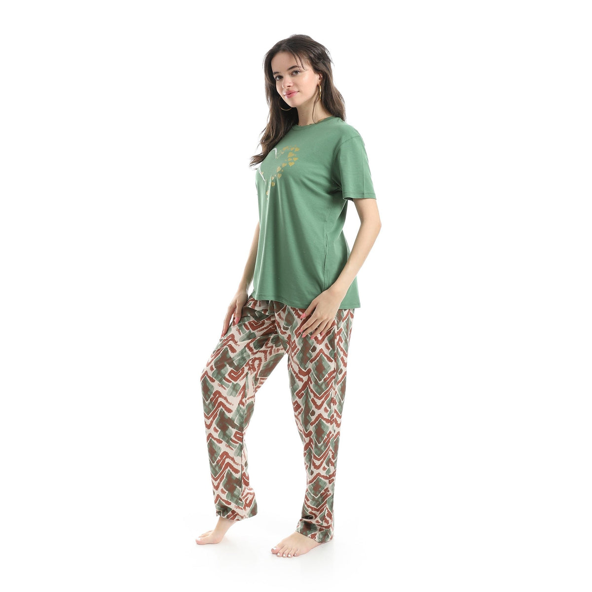 Women's Soft and Breathable Cotton Pajama Set - Red Cotton