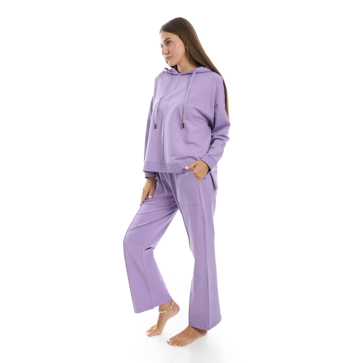 Women's Summer Active Pajama set - Purple - Red Cotton
