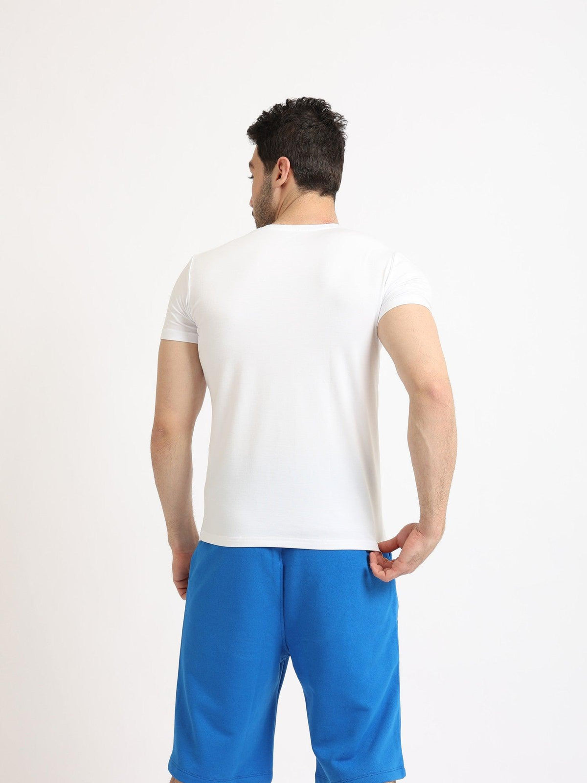 Short Sleeves Undershirt For Men Requral Fit - Red Cotton